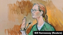 U.S. - Accused Russian agent Maria Butina pleads guilty to a single conspiracy charge in a deal with prosecutors and admitted to working with a top Russian official to infiltrate a powerful gun rights group and influence U.S. policy toward Moscow, in this