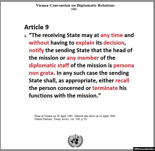 Article 9 of the Vienna Convention on Diplomatic Relations