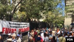 VENEZUELA – Protest in Caracas against elections in Venezuela, March 17, 2018. [Photo: Alvaro Algarra, VOA]