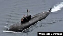 Russia, nuclear submarine Kursk sank in August, 2000 in international waters of the Barents Sea