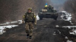 A Ukrainian serviceman in the Sumy region on March 7, 2022. (Irina Rybakova/Press service of the Ukrainian Ground Forces/Reuters)