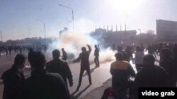 Iran - protests in the city of Mashhad over unemployment, poverty, and rising prices - December 28, 2017. 