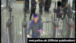 U.K. -- Metropolitan Police statement -- Novichok – the suspects Aleksander Petrov and Ruslan Boshirov passing through passport control at London Heathrow at 7:28 p.m. on March 4, 2018.