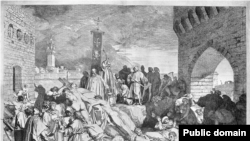 This 1348 painting shows how plague devastated European cities like Florence.