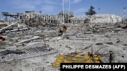 The destroyed Luhansk International Airport on September 11, 2014. (Philippe Desmazes/AFP)