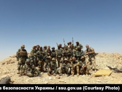 A picture from ssu.gov.ua, the Security Service of Ukraine, allegedly showing Russian mercenaries operating in Syria.