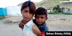 Syrian children in the refugee camp in Turkey