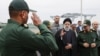 Iranian President Ebrahim Raisi (C-R) visiting the Iranian revolutionary guards corps (IRGC) navy base in Bandar Abbas on February 2, 2024.
A handout picture made available by the Iranian presidential office on February 2, 2024. (Iranian presidential office/via AFP)